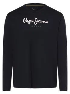 Pepe Jeans Męska koszulka z długim rękawem - Eggo Long Mężczyźni Bawełna niebieski nadruk, M - Koszulki męskie - miniaturka - grafika 1