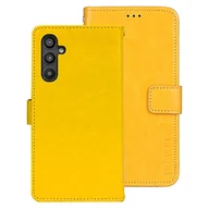 Portfele - Pokrowiec na portfel z klapką ze skóry PU do Samsung Galaxy A34 5G Etui ochronne Funkcja Crazy Horse Żółty - miniaturka - grafika 1