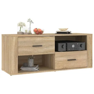 Szafka pod telewizor, dąb sonoma, 100x35x40 cm - Szafki RTV - miniaturka - grafika 5