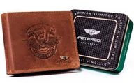 Portfele - Skórzany portfel męski American Motorcycles Peterson - miniaturka - grafika 1