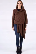 Swetry damskie - NARZUTKA PONCZO SWETER Prezent dla niej EXTRA. OKAZJA - miniaturka - grafika 1