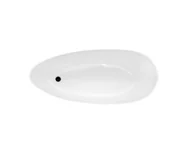 Wanny - Besco Goya Black&White Wanna wolnostojąca 170x72 cm biały/czarny połysk + korek klik-klak chrom WMD-170-GBW - odbiór osobisty: Kraków, Warszawa - miniaturka - grafika 1