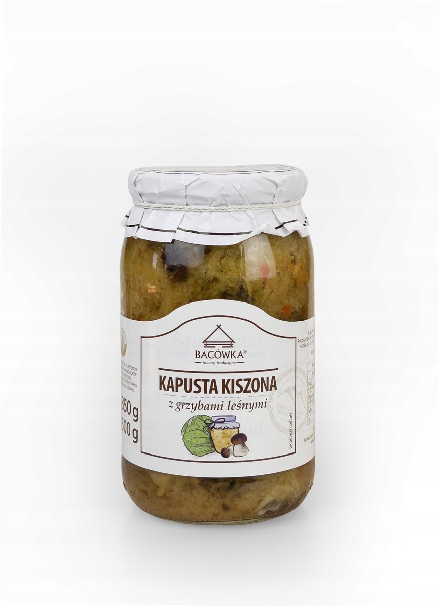 Kapusta kiszona z grzybami BACÓWKA 850g