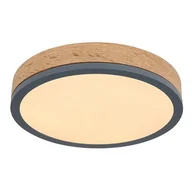 Lampy sufitowe - Globo Doro 416080WD1R plafon lampa sufitowa 1x12W LED 3000K drewniany/opalizowany - miniaturka - grafika 1