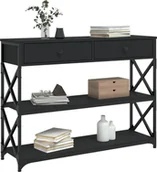 Konsole i sekretarzyki - vidaXL Stolik konsolowy, czarny, 100x28x75 cm, materiał drewnopochodny - miniaturka - grafika 1