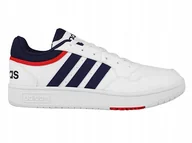 Moda i Uroda OUTLET - BUTY ADIDAS HOOPS GY5427 biało granatowe 45,3 - miniaturka - grafika 1