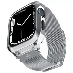 Spigen Etui z paskiem Metal Fit Pro do Apple Watch 8/7 45mm / SE2/6/SE/5/4 44mm, srebrne - Akcesoria do smartwatchy - miniaturka - grafika 1