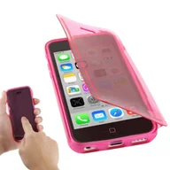 Etui i futerały do telefonów - Etui na telefon komórkowy Flip Quer do telefonu iPhone 5c różowy - miniaturka - grafika 1