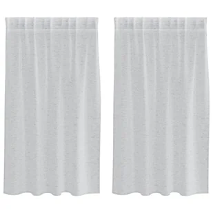 vidaXL Zasłony z zasłonami 2 pcs Jasny szary 140 x 140 cm Poliester - Zasłony - miniaturka - grafika 1