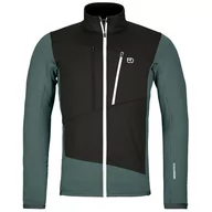 Bluzy sportowe męskie - Męska bluza Ortovox Fleece Grid Jacket M Rozmiar: XL / Kolor: niebieski/szary - miniaturka - grafika 1