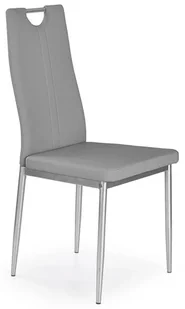 Popielate Metalowe Krzesło Tapicerowane T1-L42 - Krzesła - miniaturka - grafika 1