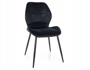 Krzesło do jadalni JAKE VELVET czarne - Krzesła - miniaturka - grafika 1