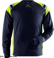 Odzież robocza - Reis Koszulka męska długi rękaw ognioodporny antyelektrostatyczny ściągacze mankietów elementy odblaskowe odblaski granatowo-żółty TFLH modakryl FRSTDS-7072 XL - miniaturka - grafika 1