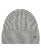 Czapki damskie - Calvin Klein Czapka Ck Metal Wool Beanie LV04D8032G Szary - miniaturka - grafika 1
