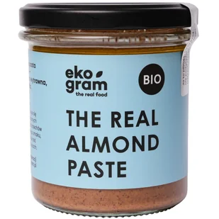 BIO PASTA Z MIGDAŁÓW MASŁO MIGDAŁOWE ZE 100% MIGDAŁÓW cer. EKO 300g Ekogram - Słodkie kremy i masła BIO PASTA Z MIGDAŁÓW MASŁO MIGDAŁOWE ZE 100% MIGDAŁÓW cer. EKO 300g Ekogram - Słodkie kremy i masła - miniaturka - grafika 1