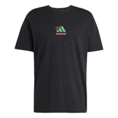 Koszulki męskie - adidas Mężczyźni Three Slice Life, Pizza Back Graphic Tee, Short Sleeve, black, XL - miniaturka - grafika 1