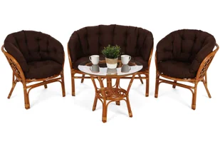 Meble ogrodowe rattanowe Bahama Orange / Brown 3+1 - Meble ogrodowe - miniaturka - grafika 1
