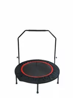 Trampoliny - etrampoliny.pl Trampolina do fitnessu, ćwiczeń, domowa, z regulowaną poręczą. Średnica 120 cm, 40 sprężyn - miniaturka - grafika 1