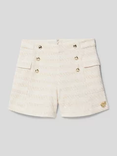 Spodnie i spodenki dla dziewczynek - Szorty z dodatkiem wiskozy i wzorem w paski - grafika 1
