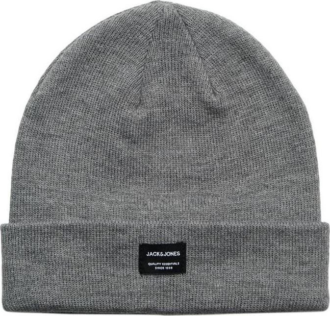Jack & Jones Jack&Jones męska czapka zimowa Jacdna Beanie noos 12092815 GREY MELANGE