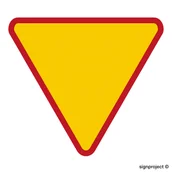 Systemy ekspozycyjne i znaki informacyjne - SA036 USTĄP PIERWSZEŃSTWA PRZEJAZDU, FN - FOLIA SAMOPRZYLEPNA; (300X300MM) - miniaturka - grafika 1