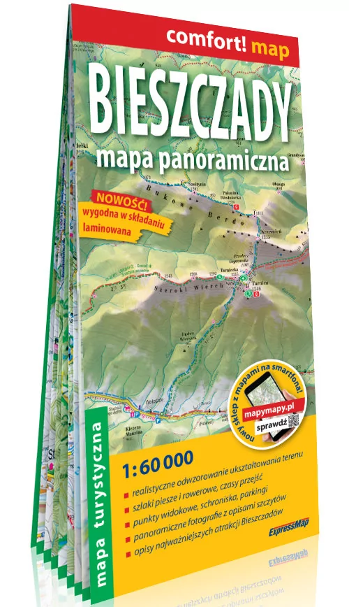 ExpressMap Comfort! map Bieszczady 1:60 000 laminowana praca zbiorowa