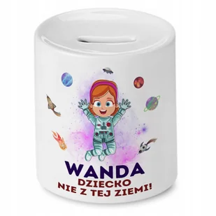 Skarbonka 330 ml Dla Wandy Córki Dziecka Prezent z Nadrukiem ze Zdjęciem - Skarbonki - miniaturka - grafika 1