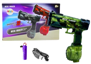 Pistolet Na Wodę Automatyczny Elektryczny Zielony - Zabawki militarne - miniaturka - grafika 1