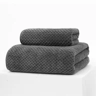 Ręczniki - Zestaw Ręczników Z Mikrofibry - 35X75 Cm I 70X140 Cm, Kolor Szary - miniaturka - grafika 1