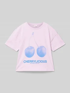 T-shirt o kroju relaxed fit z czystej bawełny z nadrukiem z przodu - Koszulki dla dziewczynek - miniaturka - grafika 1
