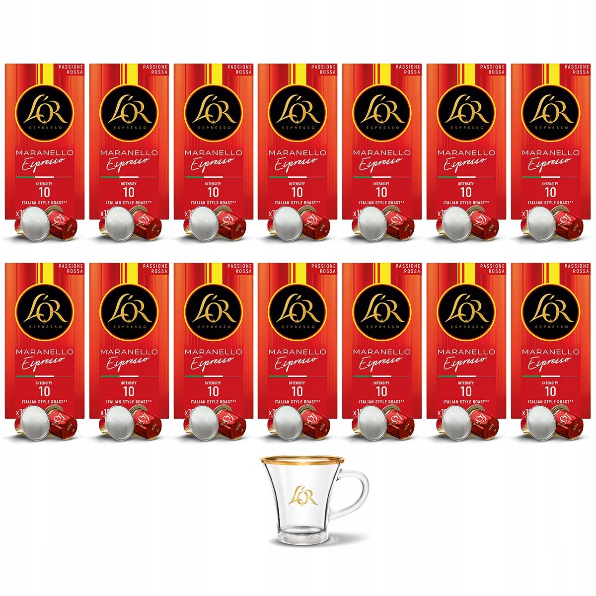 Kapsułki L'or do Nespresso(r)* Espresso Maranello 12+2 op. filiżanka