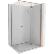 Kabiny prysznicowe - Mexen Mist-F kabina prysznicowa składana prawa 70 x 90 cm, transparent, miedź szczotkowana - 8A6T-070-090-65-00-P - miniaturka - grafika 1