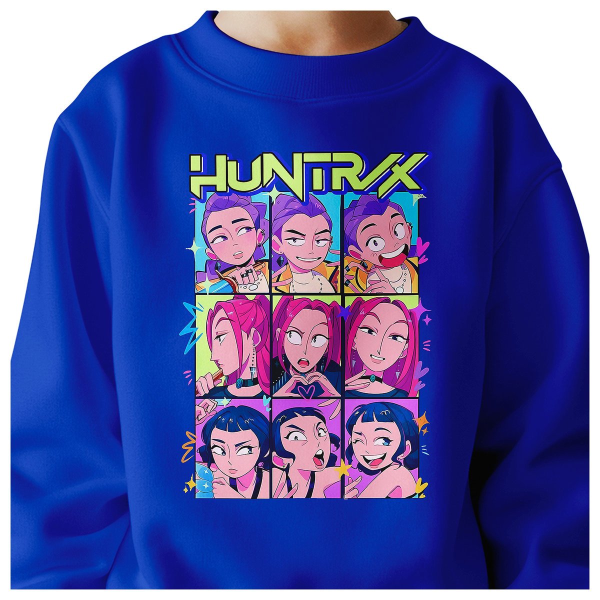 BLUZA DZIECIĘCA K-POPOWE ŁOWCZYNIE DEMONÓW HUNTRIX 122-128 BAWEŁNIANA