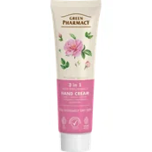 Kremy i maski do rąk - Green Pharmacy Krem do rąk 3w1, róża, 100 ml - miniaturka - grafika 1