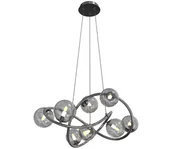 Lampy sufitowe - Wofi 7014-805 - LED Żyrandol na lince NANCY 8xG9/3,5W/230V czarny chrom - miniaturka - grafika 1