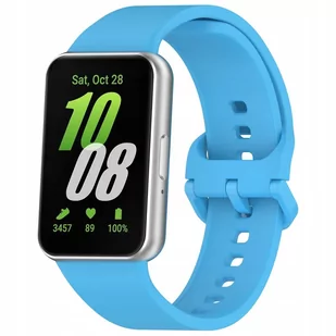 Pasek Bizon Strap Watch Silicone do Galaxy Fit 3, błękitny - Akcesoria do smartwatchy - miniaturka - grafika 1