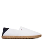 Espadryle męskie - Espadryle Tommy Hilfiger Core Hilfiger Espadrille Textile FM0FM05792 Biały - miniaturka - grafika 1