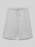 Spodnie i spodenki dla chłopców - Szorty z dzianiny dresowej o kroju regular fit z nadrukiem z logo - miniaturka - grafika 1