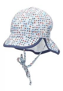 Sterntaler Chłopcy czapka z daszkiem z osłoną na kark do wiązania Flash kapelusz przeciwsłoneczny, biały, 47 cm - Zabawy w naśladowanie dorosłych - miniaturka - grafika 1