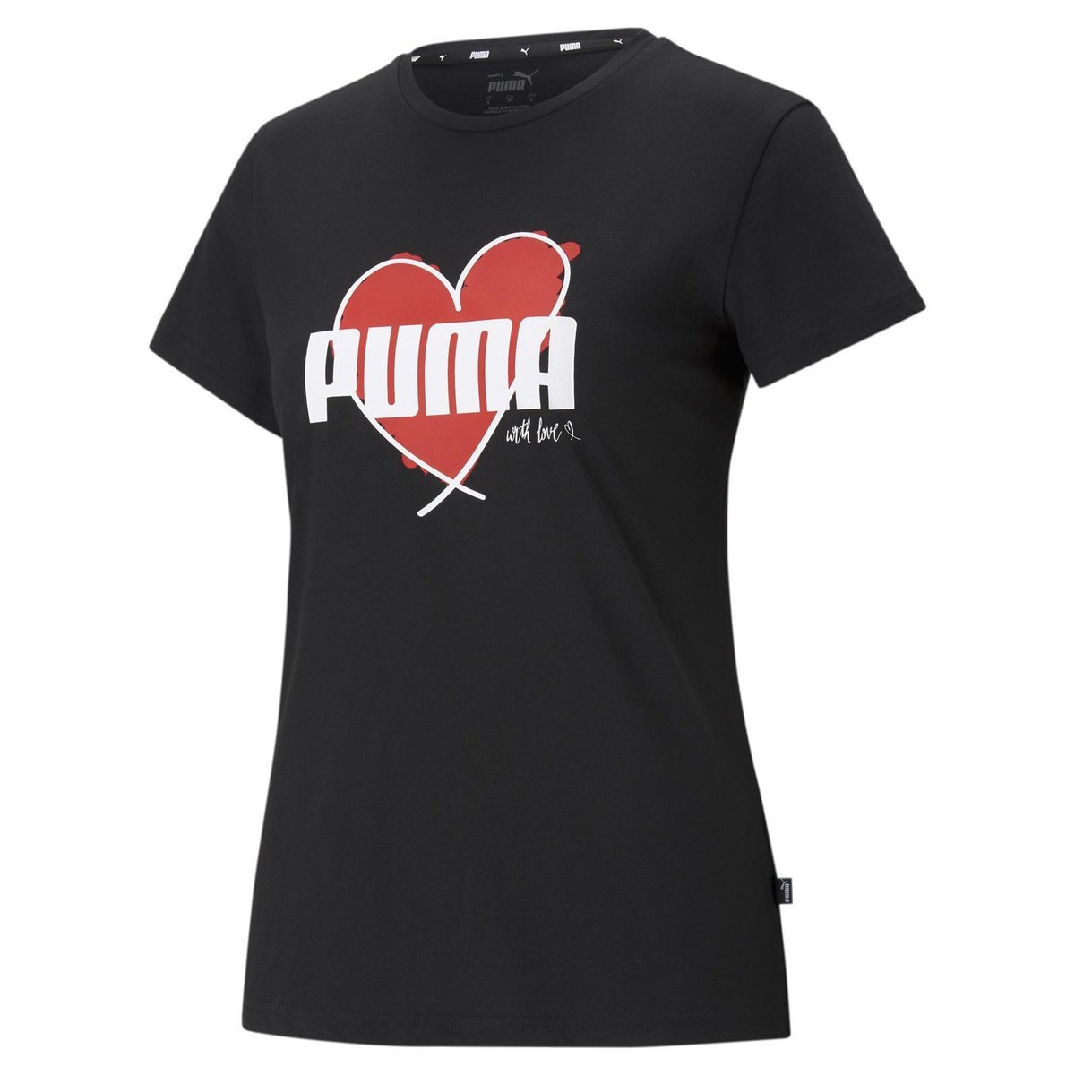 Koszulka damska Puma HEART czarna 58789701-XL
