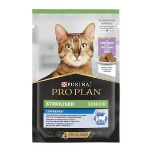 Purina Pro Plan STERILISED +7 Years Indyk 75g - Mokra karma dla kotów - miniaturka - grafika 1
