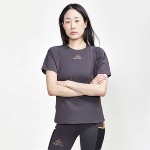 Damska Koszulka z krótkim rękawem CRAFT PRO TRAIL SS TEE W 1913142-992000 – Szary - Koszulki i topy damskie - miniaturka - grafika 1