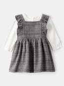 Spodenki dla niemowląt - OshKosh 2-częściowy zestaw w kolorze szaro-białym - miniaturka - grafika 1