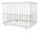 Łóżeczka i kojce - Łóżeczko Dziecięce Kojec Drewniany BUKOWY KÓŁKA 90x70cm Jakość PREMIUM - miniaturka - grafika 1