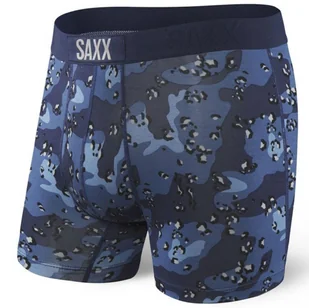 Bokserki męskie szybkoschnące SAXX VIBE Boxer Brief panterka - niebieskie - Majtki męskie - miniaturka - grafika 1