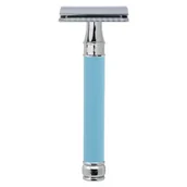 Maszynki do golenia i wkłady - Edwin Jagger Maszynka na Żyletki z Polerowaną Błękitną Rączką - miniaturka - grafika 1