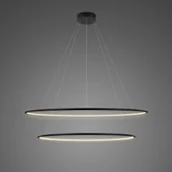 Oprawy, klosze i abażury - Lampa wisząca Ledowe Okręgi No. 2 Φ100 cm in 3k czarna ściemnialna Altavola Design (Barwa światła delikatnie ciepła, Kierunek padania światła do wewnątrz, Kolor Czarny, Możliwość ściemniania tak) - miniaturka - grafika 1