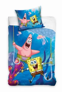 Pościel młodzieżowa bajkowa 160x200 Spongebob i Patryk - Pościel dla dzieci - miniaturka - grafika 1