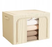 Pokrowce na ubrania - POKROWIEC POJEMNIK PUDEŁKO NA UBRANIA KOŁDRY KOCE ZE STELAŻEM - miniaturka - grafika 1