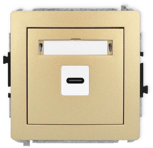 Gniazdo USB Karlik Deco 29DGUSB-7 pojedyncze C-C złote